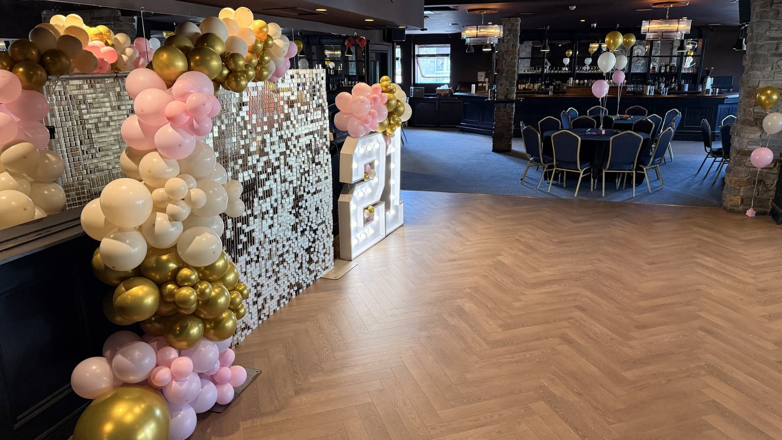 The Function Room's own bar, so your guests never leave the room to get a drink