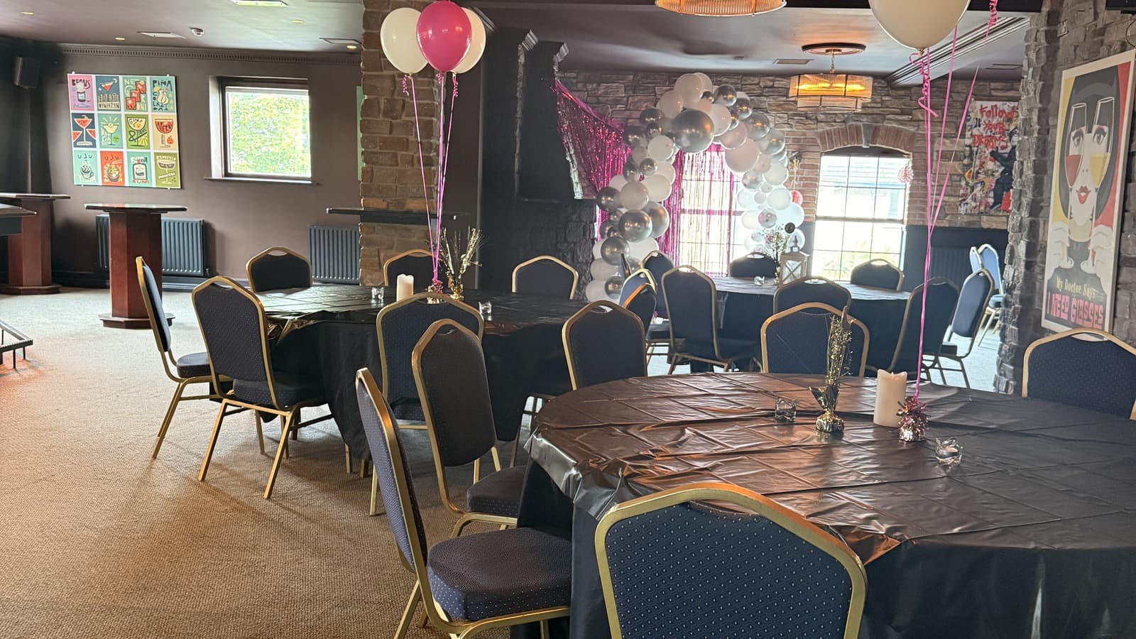 The Function Room dressed for a birthday celebration