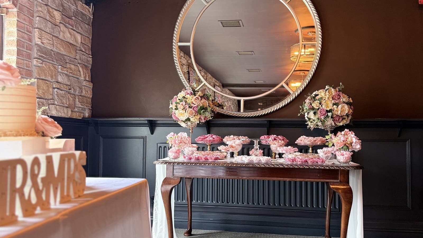 A dessert table laid out in the Function Room