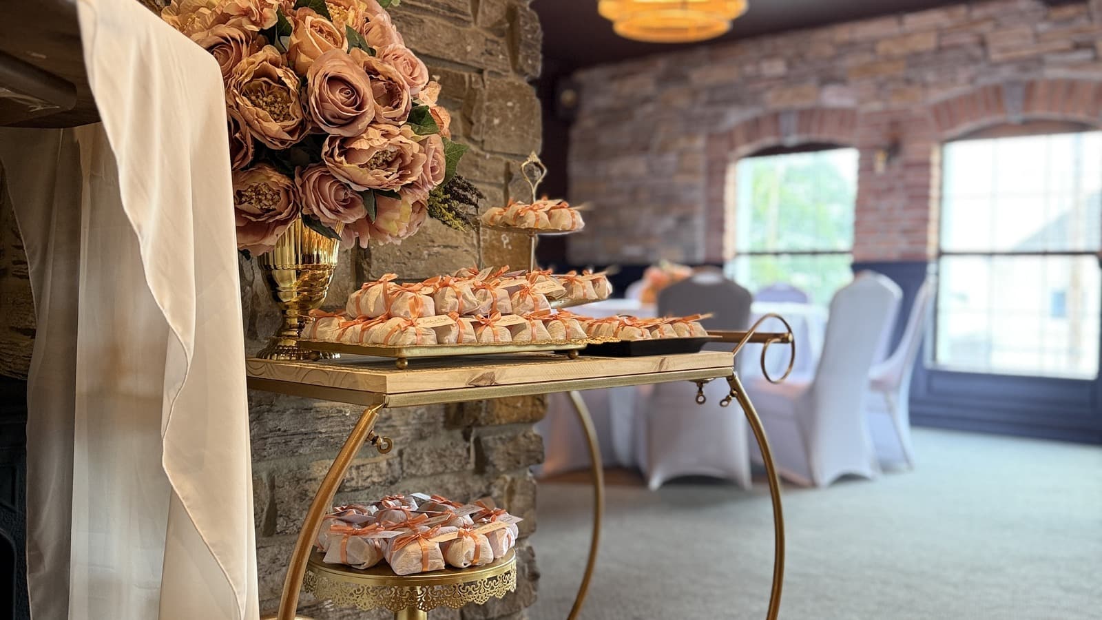 Catering laid out buffet-style in the Function Room