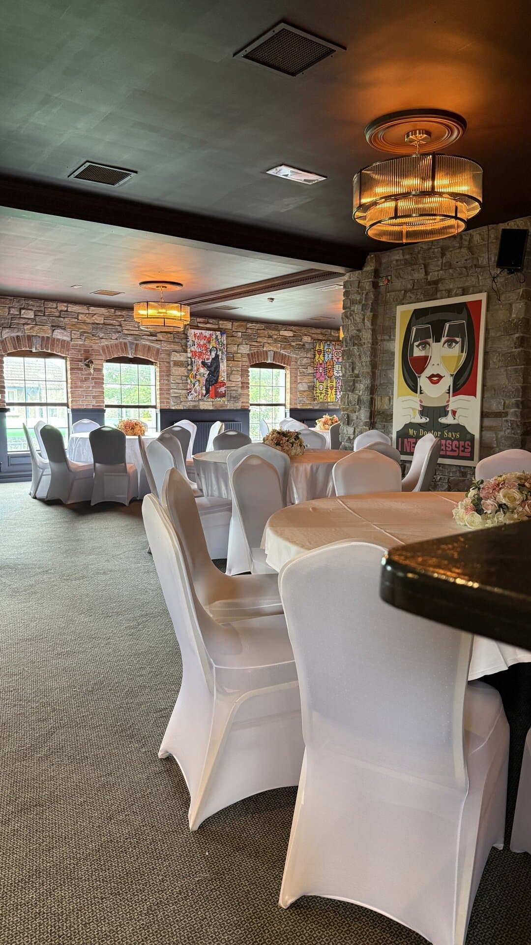 The full length of the Function Room, showing how much space the second floor gives you
