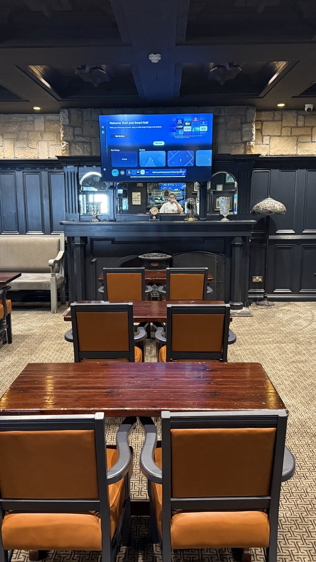 The Library in daylight, set for a private gathering
